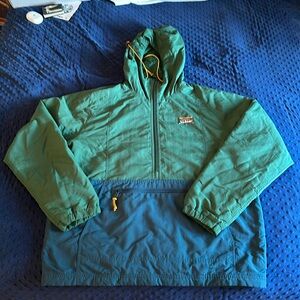 LL Bean Mens Mountain Classic Anorak - Blue/Green